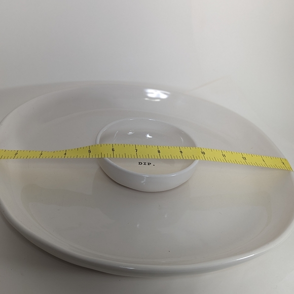 Rae Dunn DIP platter with typewriter font HTF - Picture 3 of 4